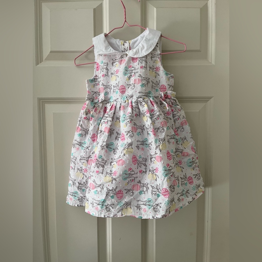 - NWT Cupcakes And Cashmere Sleeveless dress Swiss Dot Bunny Print Spring Easter